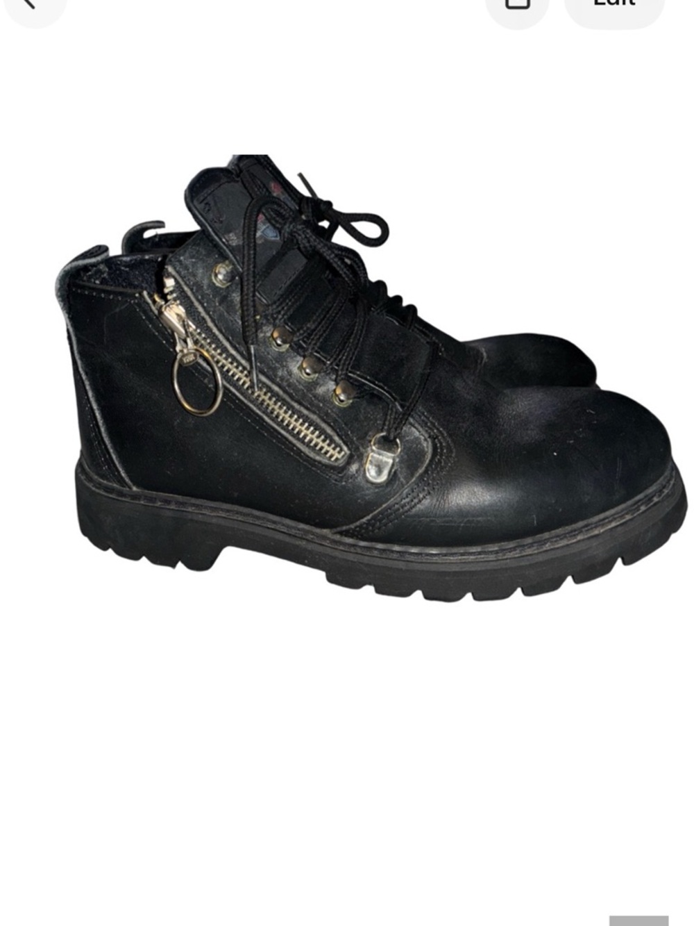 Harley Davidson Duel Zip leather Women's motorcycle boot
